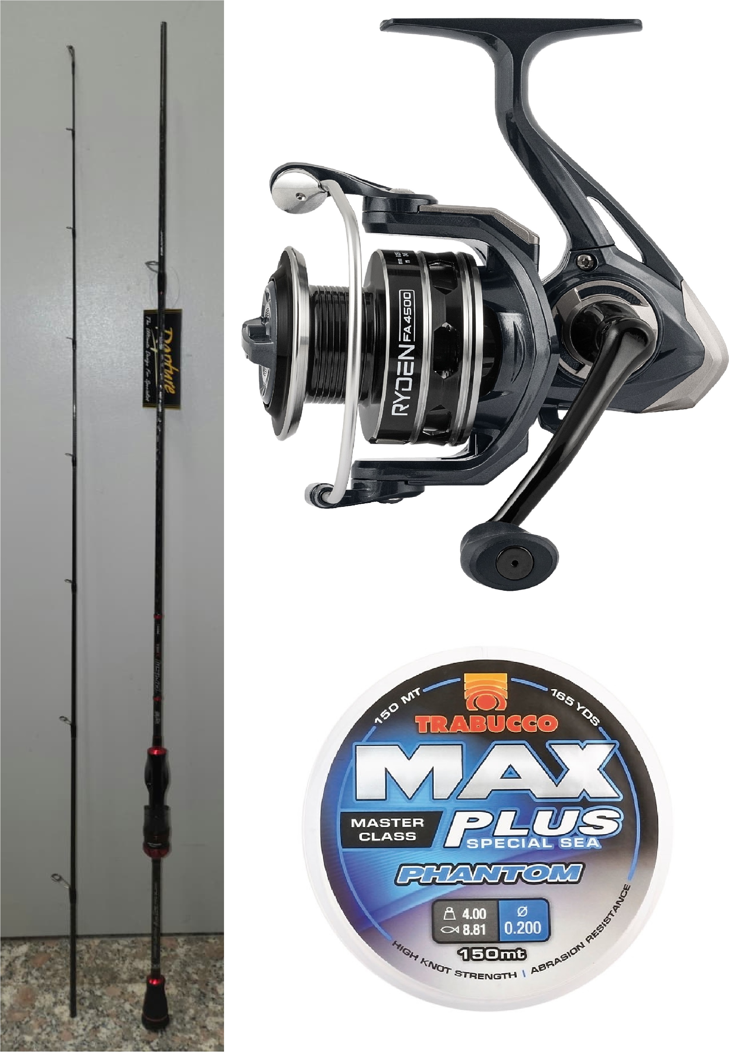 Canna Prism XAREA 0.5-6 gr 1.82 mt Mulinello Ryden imbobinato con nylon 0,18 mm